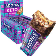 Adonis Hazelnut Crunch & Cocoa High Protein Keto Bars (16x45g) | Vegan & Keto-F