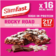 SlimFast Tasty Balanced Meal Bar, 23 Vitamins and Minerals, High in Protein, 16