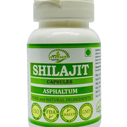 Herbal Supplement Shilajit (Asphaltum) Extract Capsules, Pack of 60 Veg. Capsules, 500 mg. Per Capsule by Morsan Nutraveda (Pack of 1 x 60 Caps.)