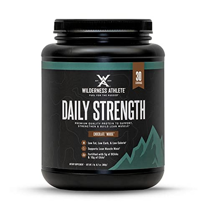 Wilderness Athlete - Daily Strength Premium Protein | Whey Protein Powder for Women & Men - Best Protein Powder for Lean Muscle - Clean Protein Powder with Whey Protein Isolate (Chocolate Moose)