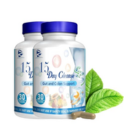 15 Days Cleanse, 15 Day Gut Cleanse - Gut and Colon Support, 15 Day Cleanse Bowel Dissolving Capsules, Natural Fruit and Vegetable Capsules, 30 Capsules/Bottle (2pc)