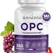 Bandini® OPC Traubenkernextrakt 365 Kapseln | 95% Reines OPC Je Kapsel