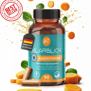 Klarblick Augenvitamine - Vegan Vitamin A, B2, Zink & E, Germany - 90 Kapseln