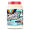 GHOST Whey Protein Powder, Cinnabon - 2LB Tub, 25G of Protein - Cinnamon Roll Flavored Isolate, Concentrate & Hydrolyzed Whey Protein Blend - Post Workout Shakes - Soy & Gluten Free