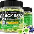 Black Seed Oil Gummies & Chlorophyll, Biotin 500mcg with Hydrolyzed...