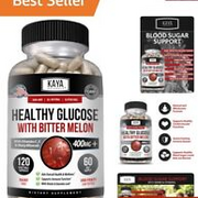 High Potency Blood Sugar Support Capsules with Bitter Melon - 20 Herbs and Vi...