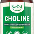 Nested Naturals Choline Bitartrate 500Mg | High Potency Choline Supplements | Su