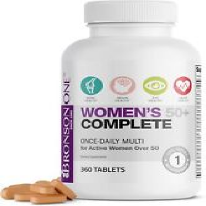 Bronson ONE Daily Women’s 50+ Complete Multivitamin 360 Count (Pack of 1)