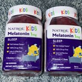 2 x Natrol Kids Melatonin 1mg Nighttime Sleep Aid Berry 180 Gummies Exp 05/24