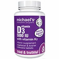 Vitamin D3 with Vitamin K2 5000 IU 90 Tabs By Michael's Naturopathic