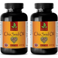 Fatty acid oil - 2000 CHIA SEED OIL - immune support formula - 2 Bottles
