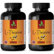 Relaxation & Sleep Support - L-THEANINE 200mg - Post Workout Capsules - 2 Bottle