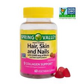 Spring Valley Vegetarian Biotin w/Vitamin C Hair Skin & Nails 60 Gummies