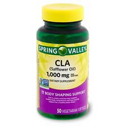 Spring Valley CLA Safflower Oil Dietary Supplement Body Shaping 1000 mg 50 count