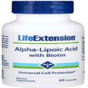 Life Extension Alpha-Lipoic Acid with Biotin Promote Liver Health in 60 Capsules