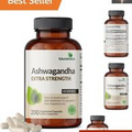 Premium Ashwagandha Extra Strength Stress & Mood Support - 200 Veg Capsules