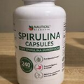 Nautical Elements Spirulina Capsules 3000mg Protein Antioxidants Vitamins 240ct