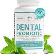 Dental Probiotic, Vegan Supplements with Blis K12 & M18, 60 Chewable Tablets