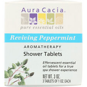Aura Cacia Aromatherapy Shower Tablets Reviving Peppermint 3 oz