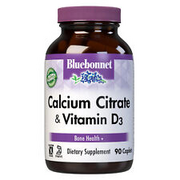 Bluebonnet Calcium Citrate & Vitamin D3 90 Caplets