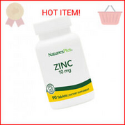 NaturesPlus Zinc Tablets - 10 mg, 90 Vegetarian Supplements - Immune System Supp