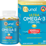 Fish Oil Omega 3 Mini Softgels,  1000Mg Omega 3 EPA + DHA, Ultra Pure Supplement
