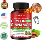 Berberine Ceylon Cinnamon for Heart, Blood Sugar & Immune Health 30 To 120 Caps