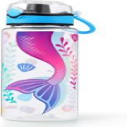 Cute Water Bottle for School Kids Girls, BPA FREE Tritan & Leak 23oz, Mermaid