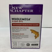 New Chapter Wholemega 120 Softgels Whole Fish Oil Exp:1/25 #038