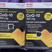CVS Health 2-Pack CoQ-10 Heart & Muscle Dietary Supplement 60 Ct each Exp 05/25