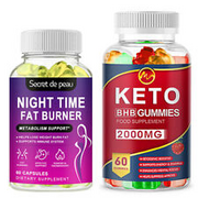 Keto ACV Weight Loss Gummies Advanced Ketones Night Time Fat Burner Supplement