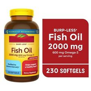 Fish Oil 2000 mg Per Serving Softgels, Omega 3 Fish Oil Supplements, 230 Count