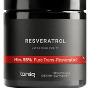 Toniiq Ultra High Purity Resveratrol Capsules - 98% Trans-Resveratrol - Highly P