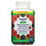 Equate Vegetarian Dietary Supplement Multivitamin Natural Fruits Gummies 300Ct,'