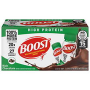 BOOST High Protein Nutritional Drink, Rich Chocolate, 20 g Protein, 15 - 8 fl oz