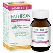 Fab Iron+ Vitamin B Complex & Zinc 60 Vege Capsules  OzHealthExperts