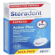 2 × Steradent Active Plus Denture Cleansing 48 Tablets ozhealthexperts