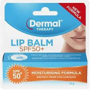 3 × Dermal Therapy Lip Balm SPF 50+ 10g Moisturising Formula UVA/UVB ozhealthexp