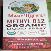 Organic Methyl B12 Liquid Spray Extra Strength Strawberry 1 fl oz (30 ml)