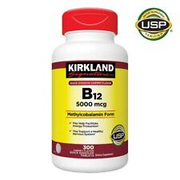 NEW Kirkland Signature Vitamin B-12 5000mcg Quick Dissolve Tablet 300 Count
