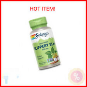 SOLARAY Slippery Elm Bark Capsules (Ulmus Rubra) 400 mg - Soothing Herbal Suppor