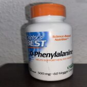 Glückshormone D-Phenylalanine 500mg - 60 Kapseln Vegan Glutenfrei Aminosäure