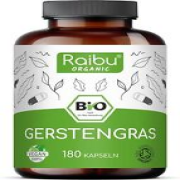 Raibu BIO Gerstengras Kapseln - 3600 Mg Hochdosiert Pro Tagesdosis - 180 Kapseln