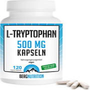 Berg Nutrition L-Tryptophan 500 Mg - 120 Vegane Kapseln, 500 Mg L-Tryptophan/Stk