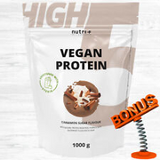 Nutri-Plus Vegan High 5 Protein 1kg Eiweiss mit Stevia gesüßt  Nutriplus + Bonus