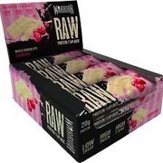 Warrior RAW High Protein Bars Low Sugar Flapjacks - 12 Bars White Choc Cranberry