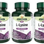 Natures Aid L-Lysine 1000mg 60 Tablets (Pack of 3)