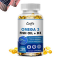 Omega 3 Fish Oil Capsules 3x Strength 1200mg EPA & DHA, Highest Potency 120 pcs