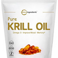 Antarctic Krill Oil Supplement, 1000mg Per Serving, 300 Soft-Gels, Rich in