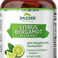 Zazzee Extra Strength Citrus Bergamot 25:1 Extract, 1200 mg, 40%...